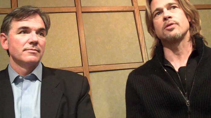 Billy Beane and Brat Pitt caught on camera.
